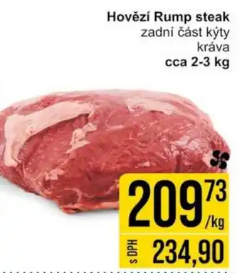 Jip Hovězí Rump steak zadní část kýty kráva nabídka