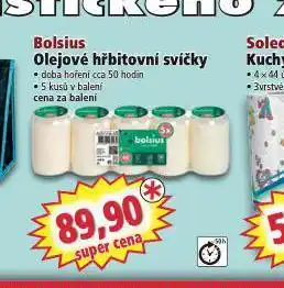 Norma Bolsius olejové hřbitovní svíčky nabídka