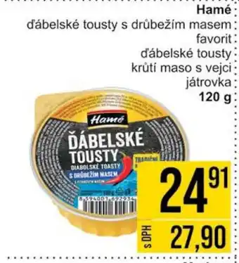 Jip Hamé ďábelské tousty s drůbežím masem nabídka