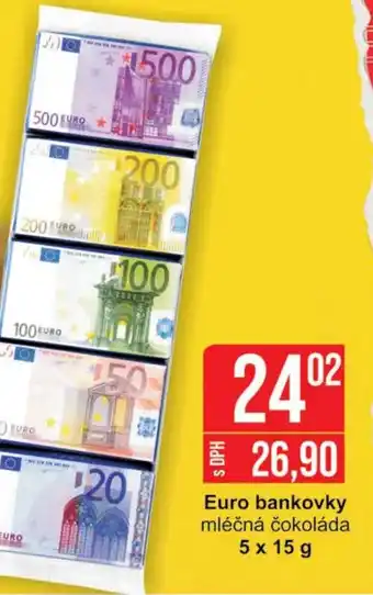 Jip Euro bankovky mléčná čokoláda 5 x 15 g nabídka