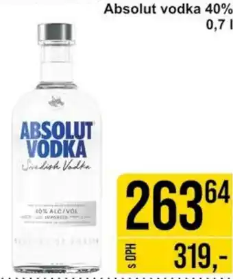 Jip Absolut vodka 40% 0,7L nabídka