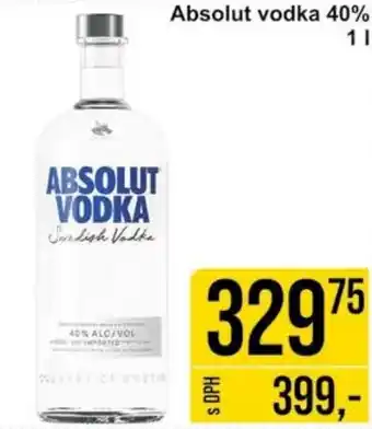Absolut vodka 40% 1L