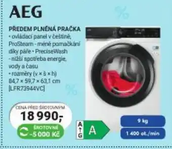 Planeo Elektro AEG PŘEDEM PLNĚNÁ PRAČKA nabídka