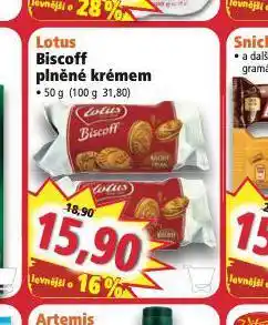 Norma Lotus biscoff plněné krémem nabídka