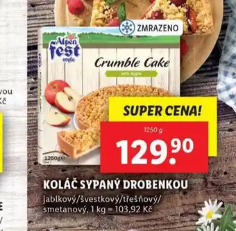 Lidl Koláč sypaný drobenkou nabídka