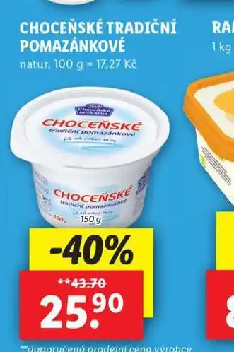 Lidl Choceňské tradiční pomazánkové nabídka