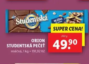 Lidl Orion studentská pečeť nabídka