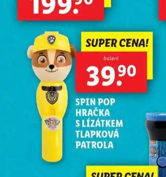 Spin pop hračka s lízátkem tlapková patrola