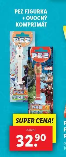 Lidl Pez figurka + ovocný komprimát nabídka