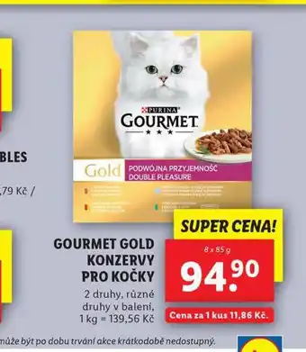 Lidl Gourmet gold konzervy pro kočky nabídka