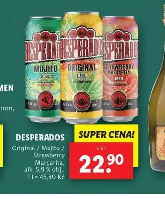 Lidl Desperados nabídka