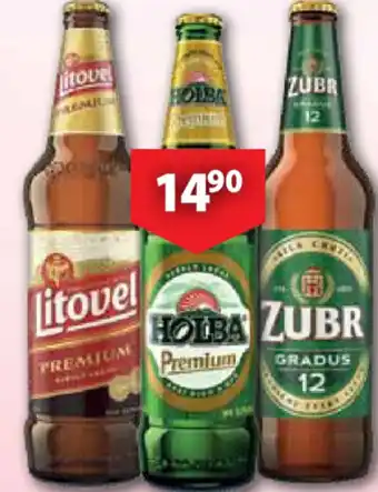 CBA Holba Premium, Litovel Premium, Zubr Gradus 12 0.5L nabídka