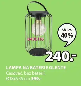 JYSK LAMPA NA BATERIE GLENTE nabídka