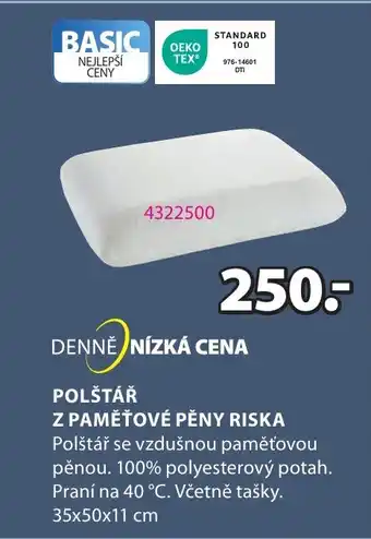 JYSK POLŠTÁŘ Z PAMĚŤOVÉ PĚNY RISKA nabídka