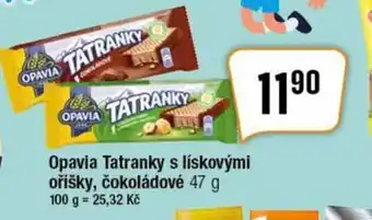 TEMPO Opavia Tatranky s lískovými oříšky, čokoládové 47 g nabídka
