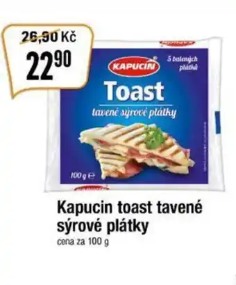 TEMPO Kapucin toast tavené sýrové plátky nabídka