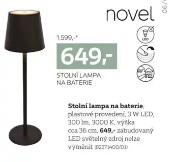 XXXLutz STOLNÍ LAMPA NA BATERIE nabídka