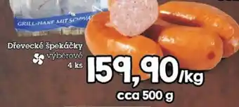 Jip Dřevecké špekáčky výběrové 4 ks nabídka