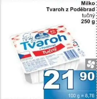 Jip Milko Tvaroh z Poděbrad tučný 250 g nabídka