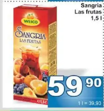 Jip Sangria Las frutas nabídka