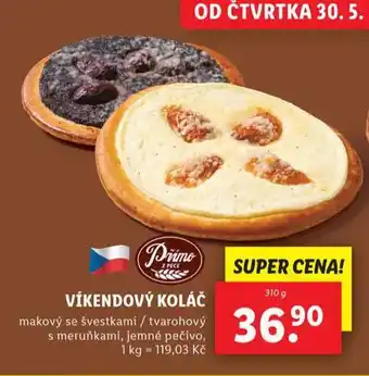Lidl Víkendový koláč nabídka