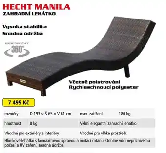 HECHT MANILA ZAHRADNÍ LEHÁTKO