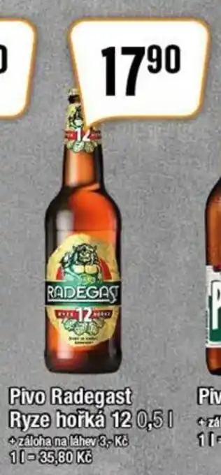 TEMPO Pivo Radegast Ryze hořká 12 0,5L nabídka