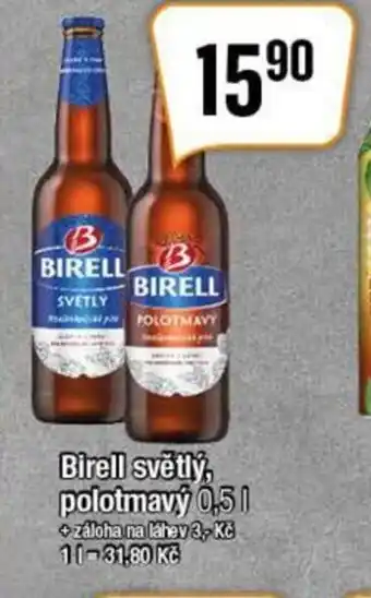 TEMPO Birell světlý, polotmavý 0,5 L nabídka