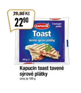 TEMPO Kapucin toast tavené sýrové plátky nabídka