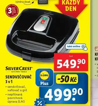 Lidl Sendvičovač 3v1 nabídka