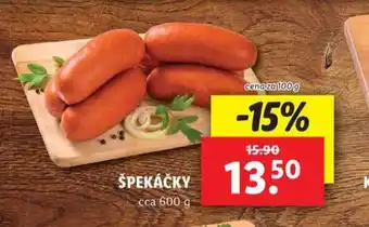 Lidl Špekáčky nabídka