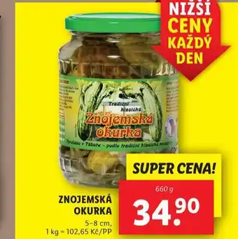 Lidl Znojemská okurka nabídka