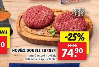 Lidl Hovězí double burger nabídka