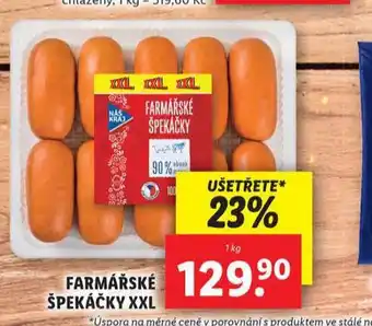 Lidl Farmářské špekáčky nabídka