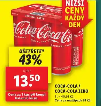 Lidl Coca cola, coca cola zero nabídka