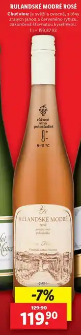 Lidl Rulandské modré rosé nabídka