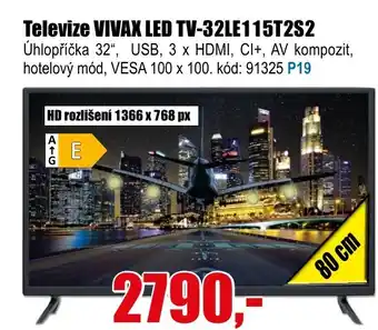 EVA Televize VIVAX LED TV-32LE115T2S2 nabídka