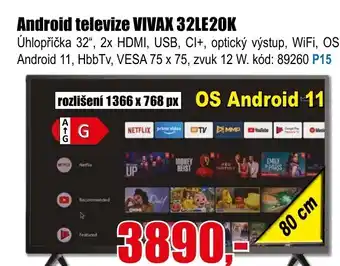 EVA Android televize VIVAX 32LE20K nabídka