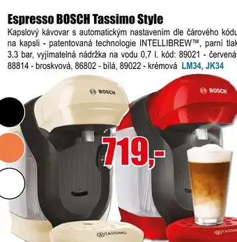 EVA Espresso BOSCH Tassimo Style nabídka