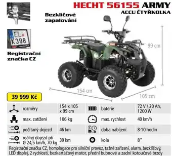 HECHT 56155 ARMY ACCU ČTYŘKOLKA