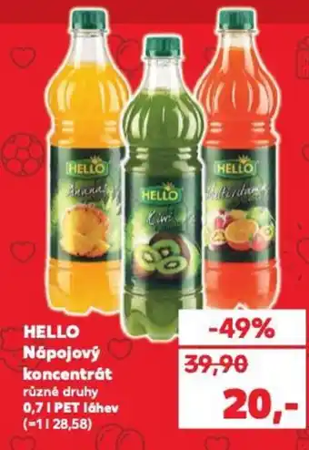 Kaufland HELLO Nápojový koncentrát 0.7L nabídka