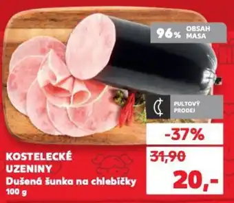 Kaufland KOSTELECKÉ UZENINY Dušená šunka na chlebíčky nabídka