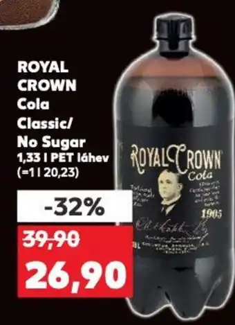 Kaufland ROYAL CROWN Cola Classic/ No Sugar 1.33L nabídka
