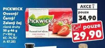 Kaufland PICKWICK Ovocný/ Černý/ Zelený čaj nabídka