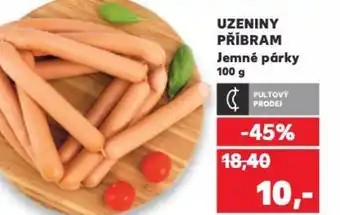 Kaufland UZENINY PŘÍBRAM Jemné párky nabídka