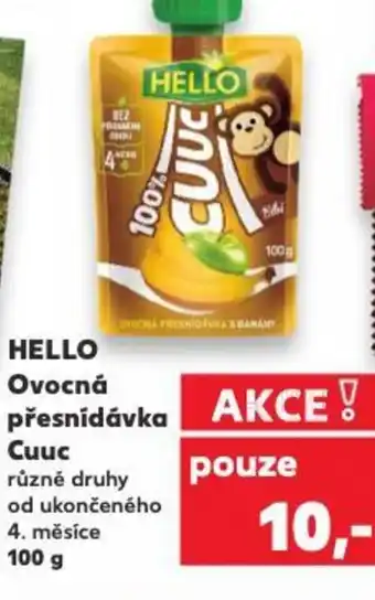 Kaufland HELLO Ovocná přesnídávka Cuuc nabídka