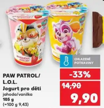 Kaufland PAW PATROL/ L.O.L. Jogurt pro děti nabídka