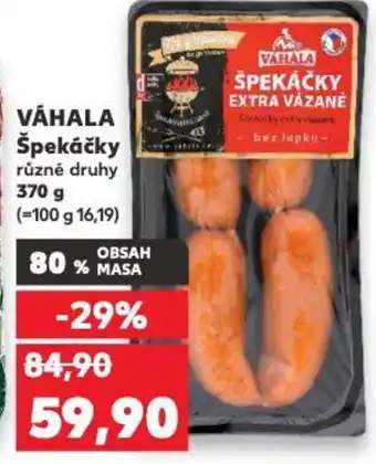 Kaufland VÁHALA Špekáčky nabídka