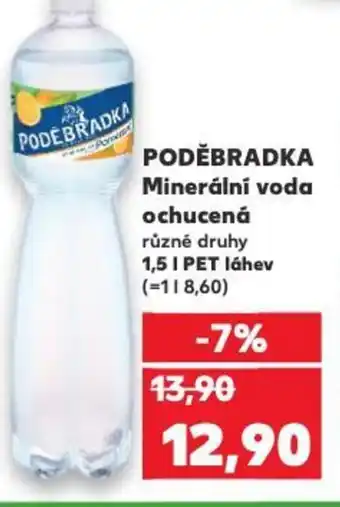 Kaufland PODĚBRADKA Minerální voda ochucená 1.5L nabídka