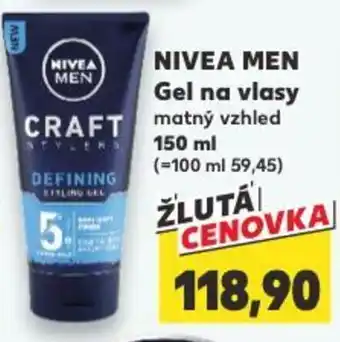 Kaufland NIVEA MEN Gel na vlasy nabídka